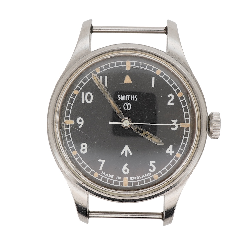 A gentleman's late 1960's stainless steel Smiths British Military fixed bar manual wind wrist watch